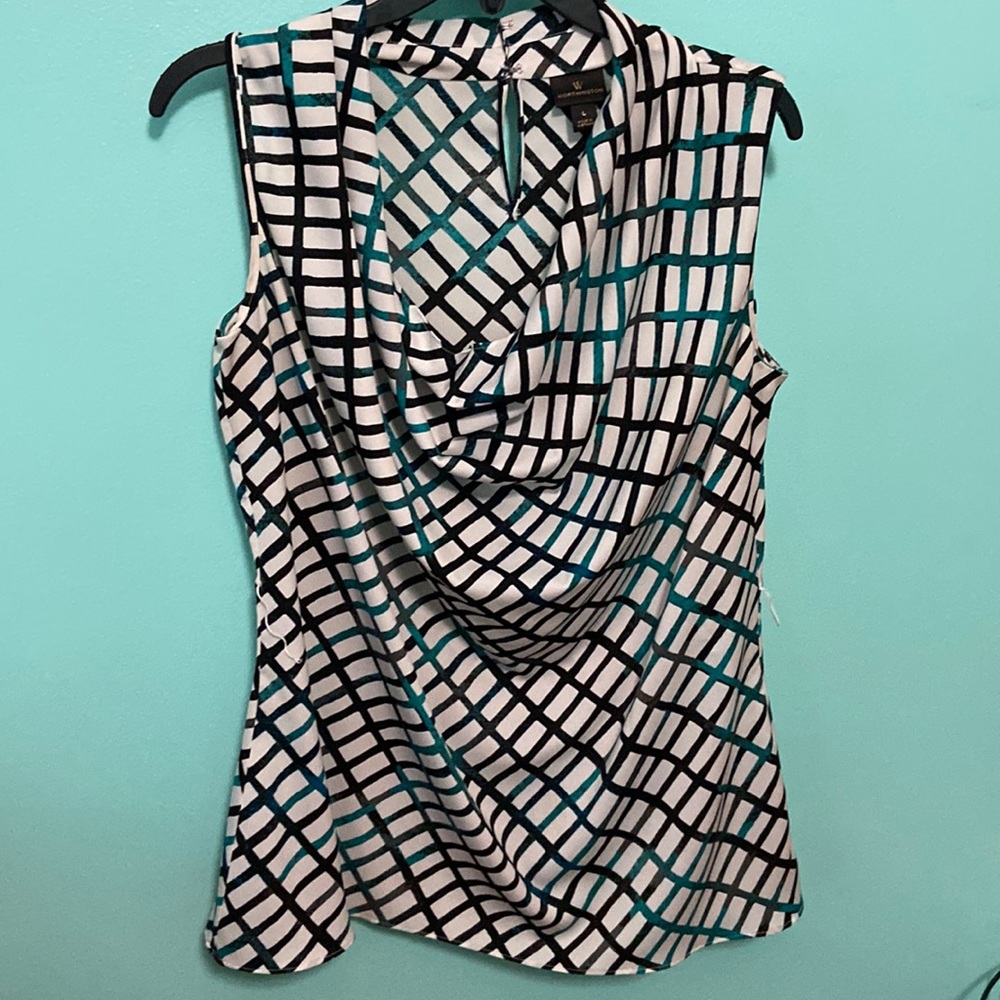 Worthington cowl neck sleeveless top size L